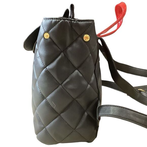 Dani by Danielle Nicole Disney Minnie Mouse Black Quilted Backpack - Picture 6 of 11